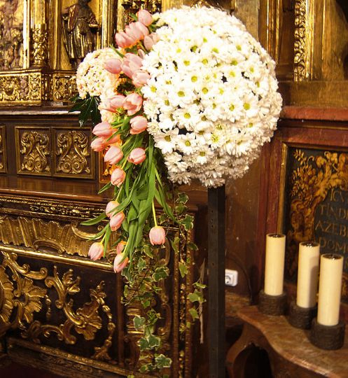 bola de flores para boda