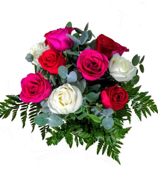 Fotos-de-ramos de flores con rosas multicolor