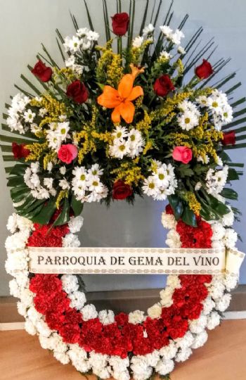 Corona de flores para difuntos