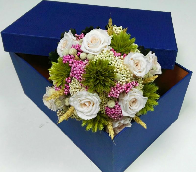 Ramo de novia con flores preservadas