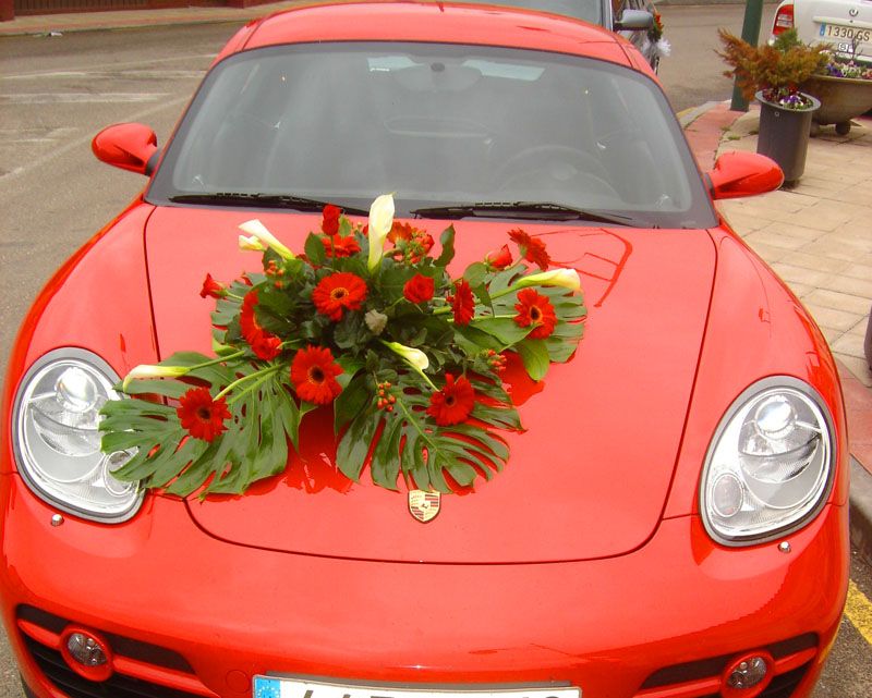 Flores para el coche de novios