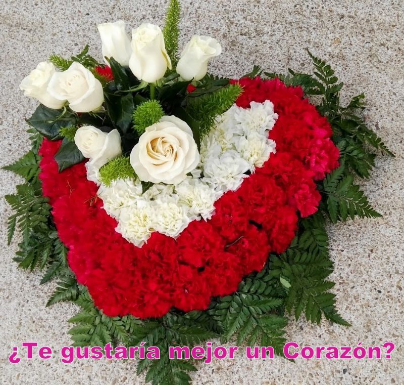 corazn de flores para difuntos con envo al tanatorio