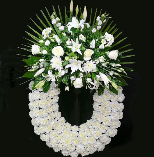 coronas de flores para entierros con envo al tanatorio