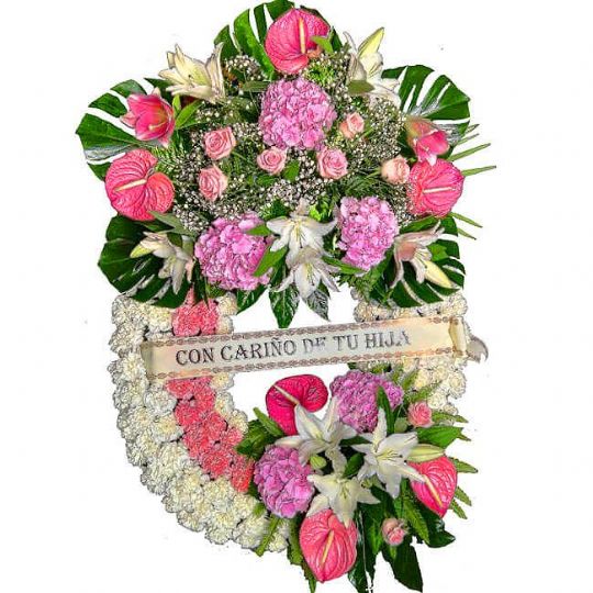 corona de flores funeraria