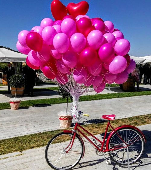 Suelta de globos de helio para bodas